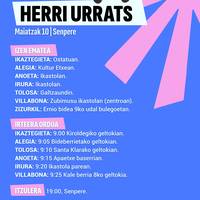 Maiatzaren 10ean egingo den Herri Urratsera joateko autobusa