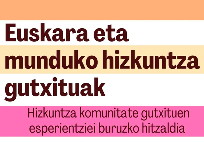 Hizkuntza komunitate gutxituen esperientziei buruzko hitzaldia Galtzaundin