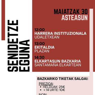 Senidetze Eguna ospatuko dugu larunbatean Asteasun