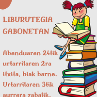 Liburutegia itxita egongo da abenduaren 24tik urtarrilaren 2ra, biak barne