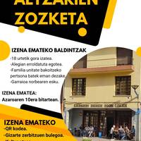 Jubilatuen tabernako eta elkarteko altzarien zozketa