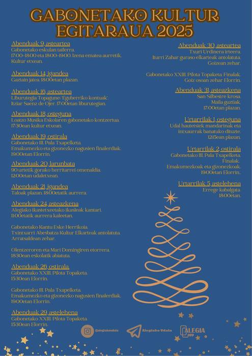 Gabonetako kultur egitaraua