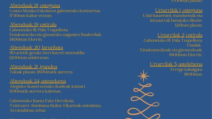 Gabonetako kultur egitaraua