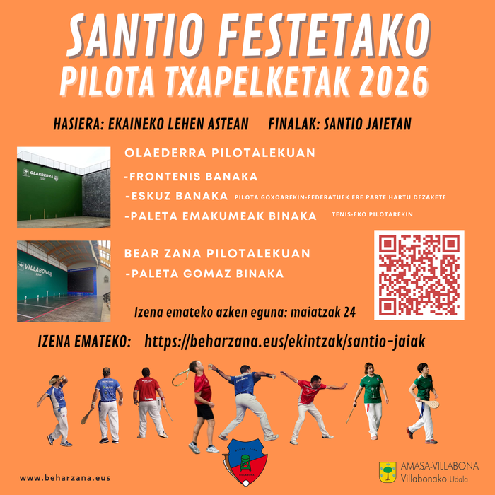 Santio txapelketa herrikoietan izena emateko epea irekita