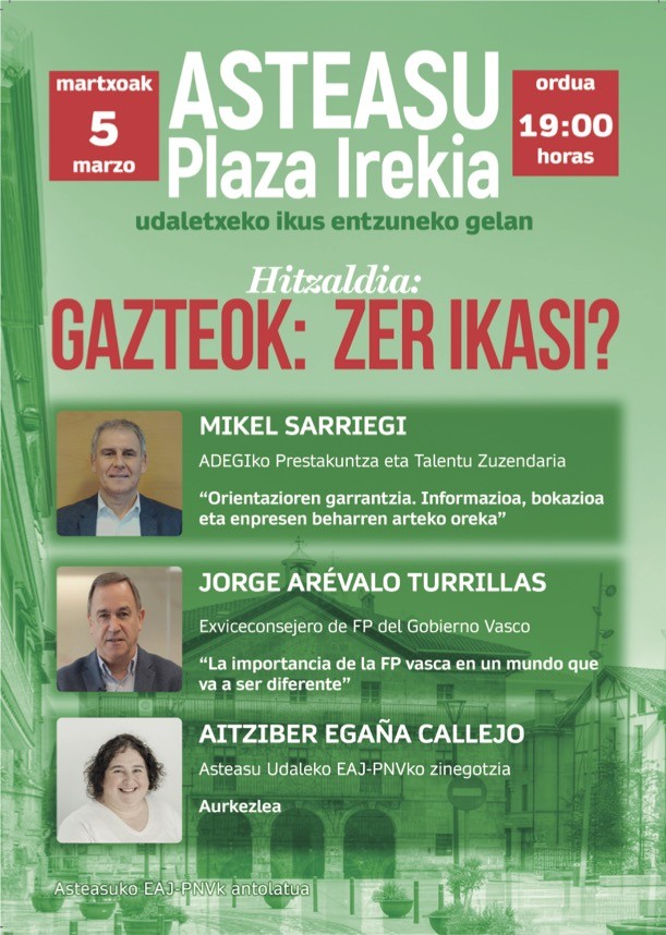 Asteasu Plaza Irekia. Gazteok: zer ikasi?