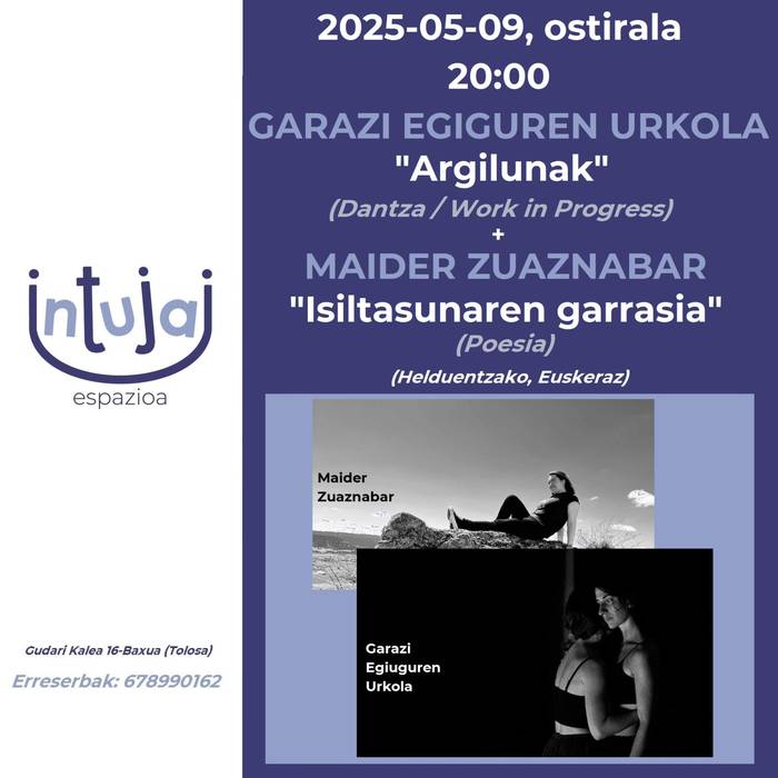 "Isiltasunaren garrasia" Garazi Egiguren Urkola + Maider Zuaznabar