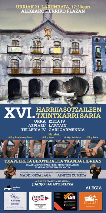 Harrijasotzaileen XVI. Txintxarri Saria