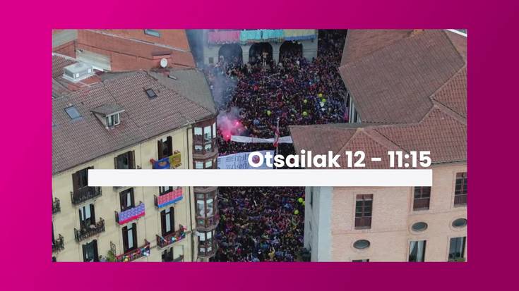 Ostegun Gizeneko txupinazoa zuzenean