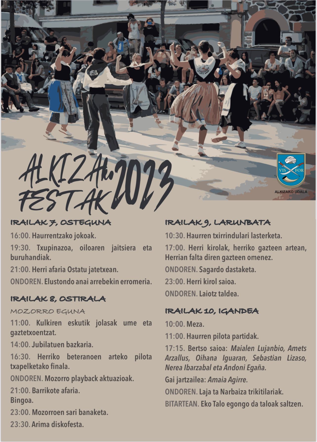 Alkizako festak ostegunean hasiko dira