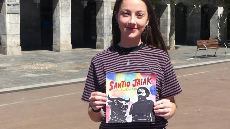 Malen Muriel Letamendiak irabazi du Santio jaietako programaren irudia aukeratzeko lehiaketa