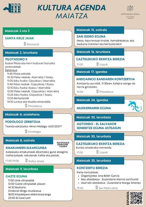 Maiatzeko Agenda Kulturala