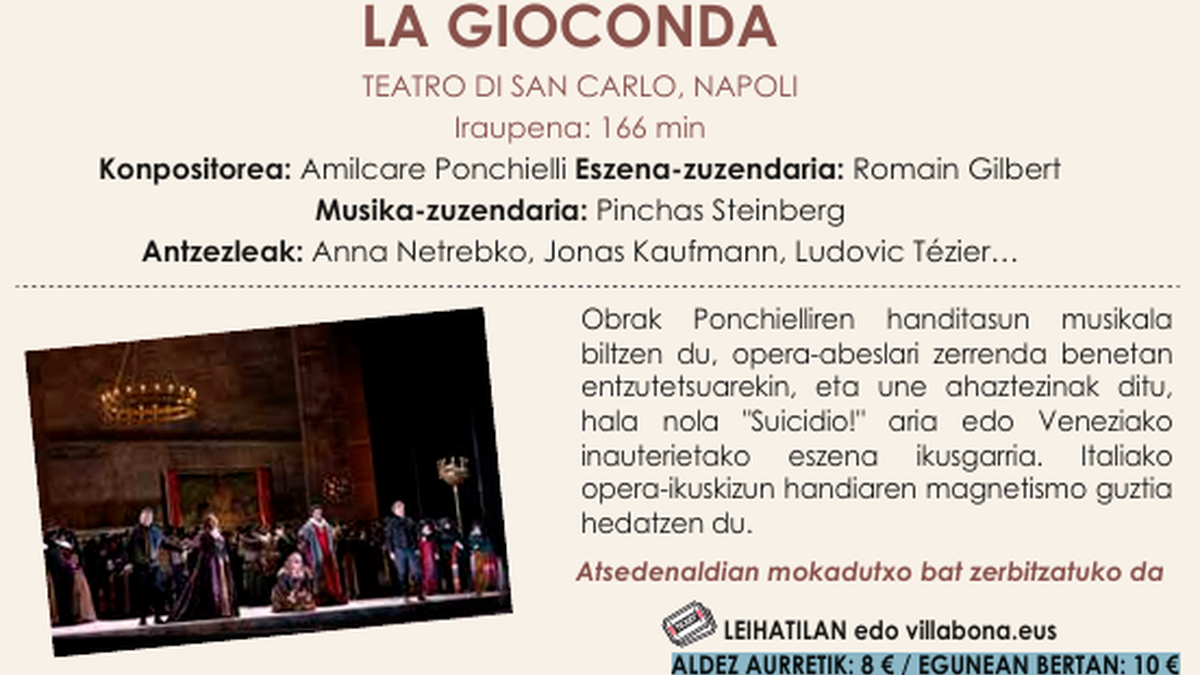 Opera pantailan: La Gioconda