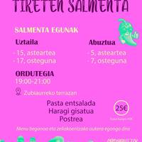 Kuadrilla eguneko bazkarirako tiketen salmenta