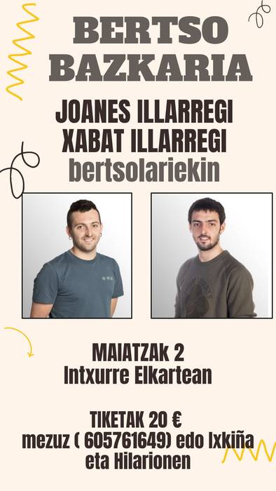 Bertso bazkaria Illarregi anaiekin