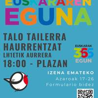 Euskararen Eguneko haurrentzako talo tailerra