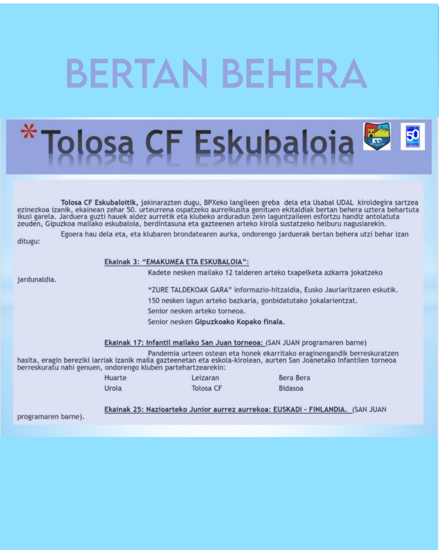 Ondorengo ekintzak bertan behera