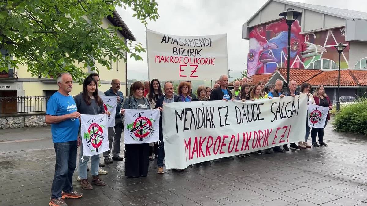 Amasa-Villabonako Udalak proiektu eolikoaren aurrean duen jarrera kritikatu du Amasamendi Bizirik-ek