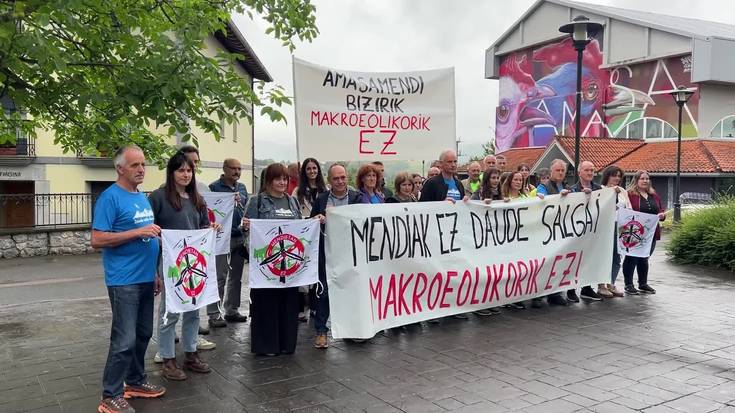 Amasa-Villabonako Udalak proiektu eolikoaren aurrean duen jarrera kritikatu du Amasamendi Bizirik-ek
