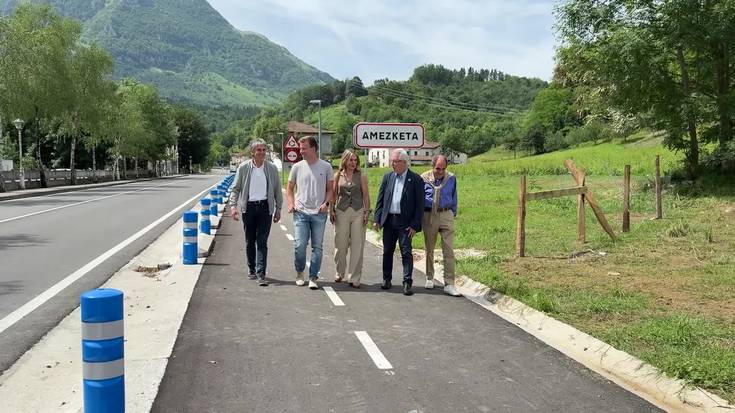 Amezketako saneamendu eta bidegorriaren proiektu integralaren lehen fasea inaguratu dute
