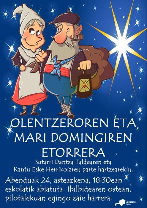 Olentzero eta Mari Domingiri harrera