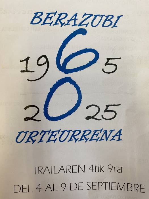 Berazubi 60. urteurrena