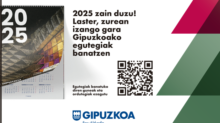 Foru Aldundiak 2025eko egutegiaren 40.000 ale banatuko ditu Gipuzkoan