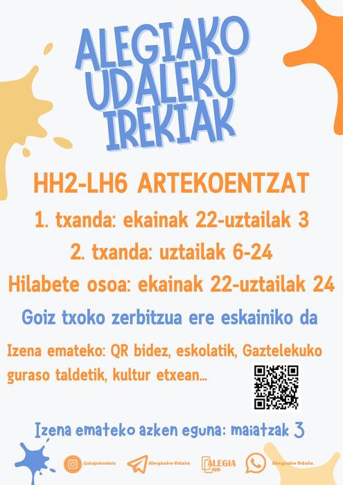 2026ko udaleku irekietan izena emateko epea zabalik