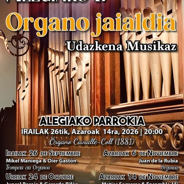 Alegiako I. Organi jaialdia