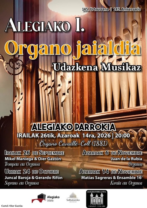 Alegiako I. Organi jaialdia
