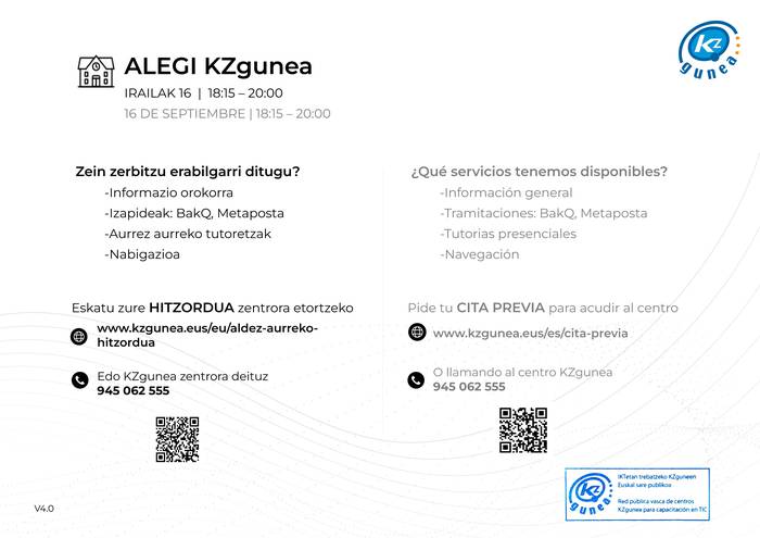 KZ Guneko tutorearen hurrengo bisita irailaren 16an izango da