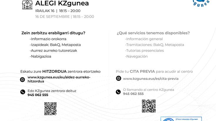 KZ Guneko tutorearen hurrengo bisita irailaren 16an izango da