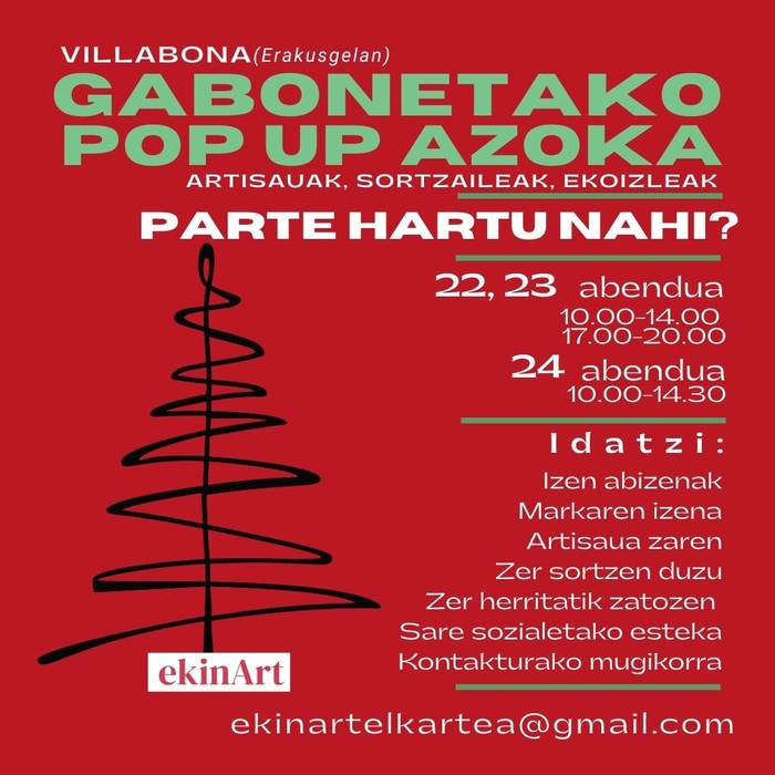 Gabonetako Pop Up Azoka