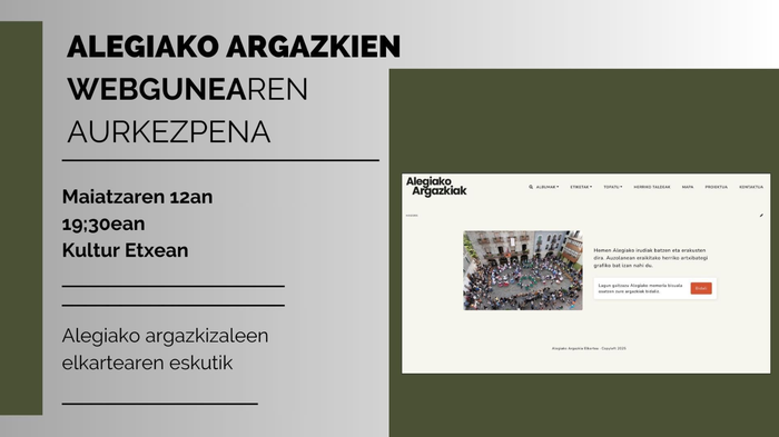 Alegiako Argazkien Webgunearen aurkezpena
