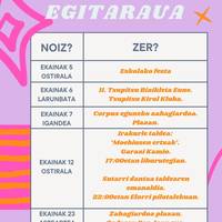 Alegiako ekaineko kultur egitaraua