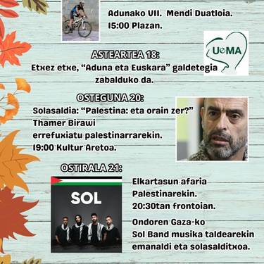 Elkartasun afaria Palestinarekin