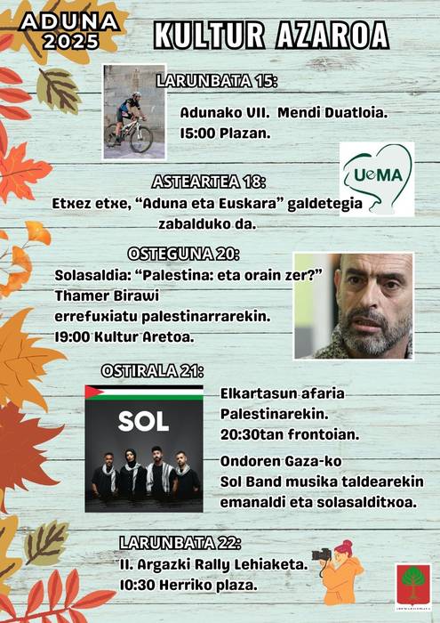 Elkartasun afaria Palestinarekin