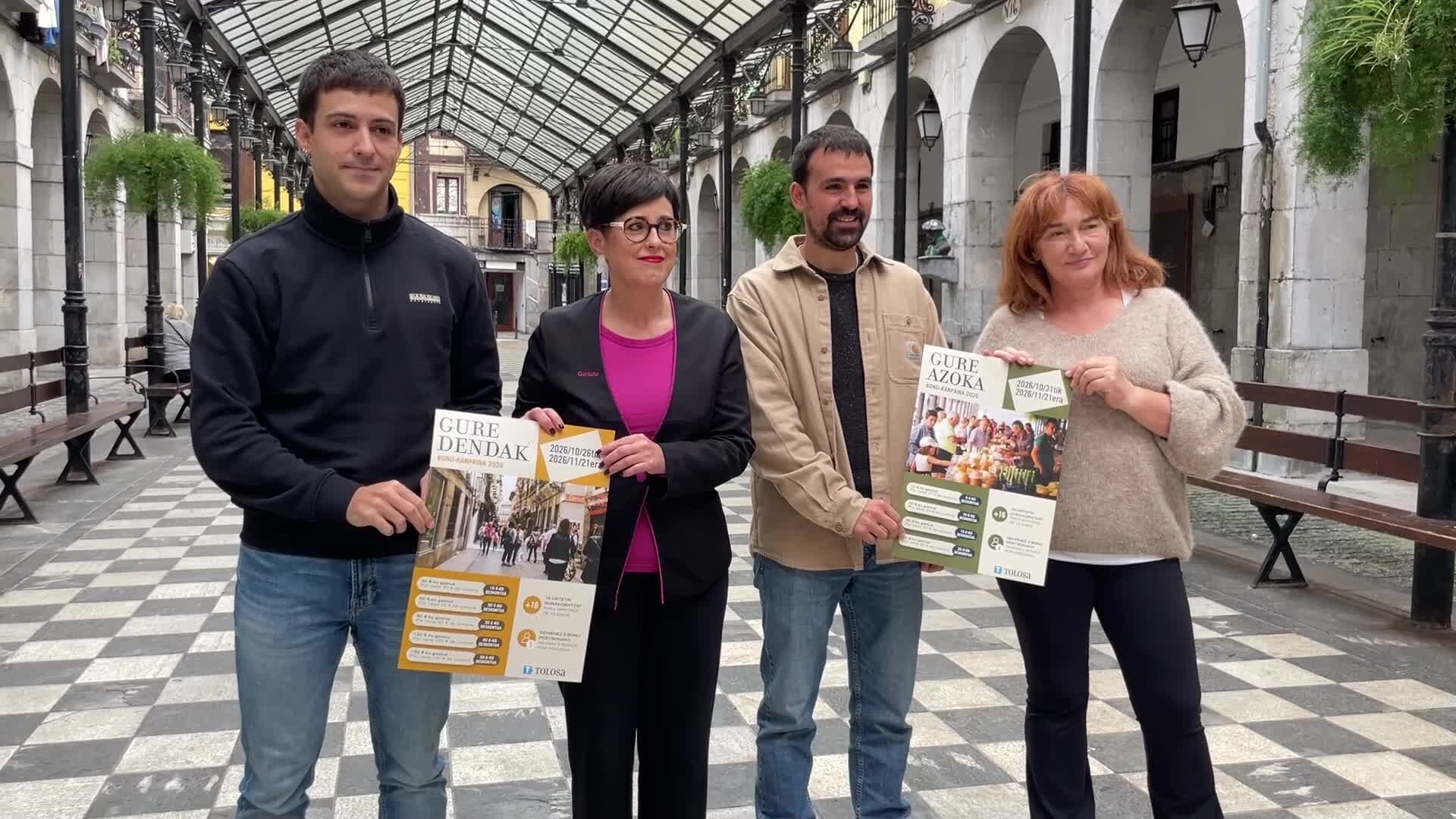 Tolosako Udalak 70.000 euro bideratuko ditu Gure Dendak eta Gure Azoka  bonu-kanpainetara