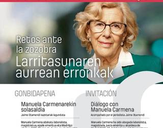 Manuela Carmena izango da hurrengo gonbidatua Uzturre Foroak antolatutako solasaldian