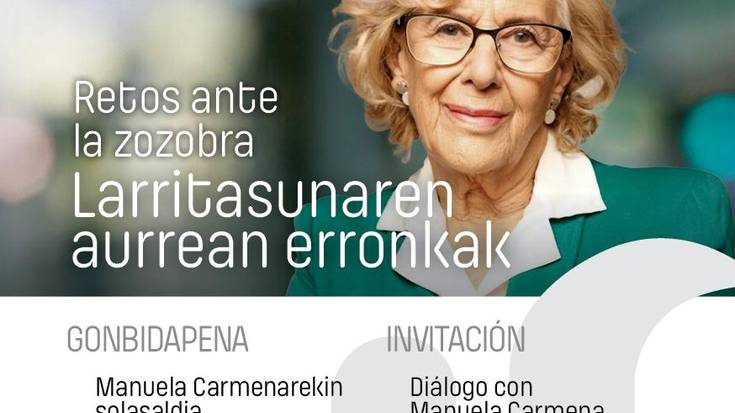 Manuela Carmena izango da hurrengo gonbidatua Uzturre Foroak antolatutako solasaldian