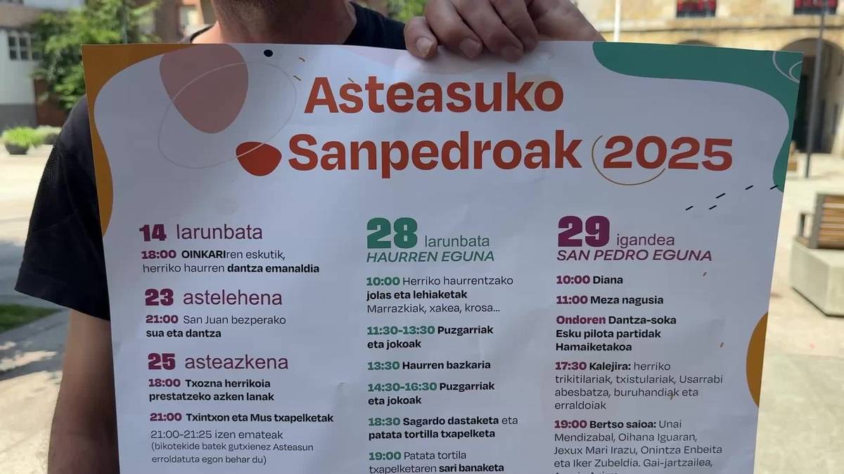 Gaur hasiko dira Sanpedroak
