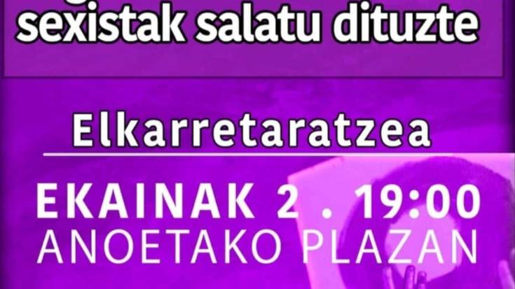 Anoetan eraso sexisten aurkako protokolo instituzionala aktibatu dute