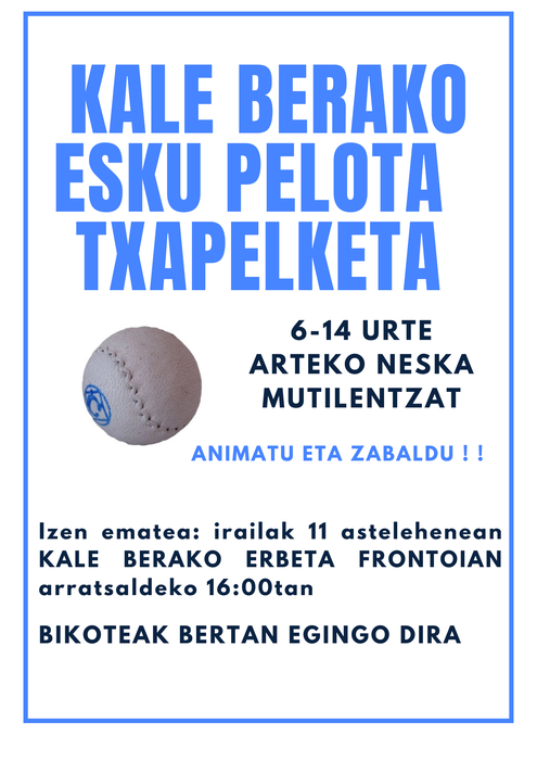 Kalebeherako esku pilota txapelketa