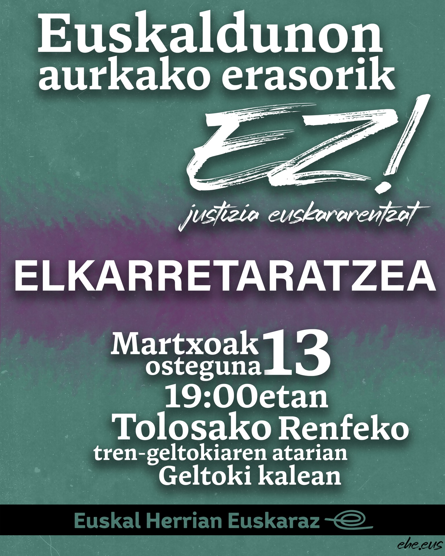 Elkarretaratzea deitu du EHEk ostegunean