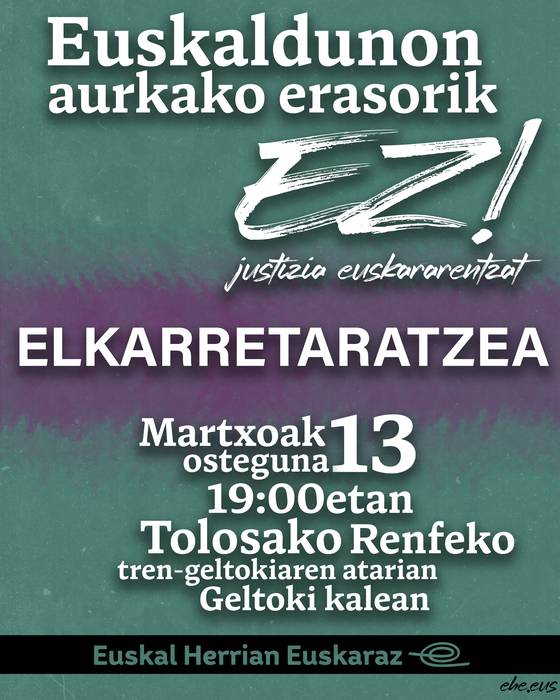 Elkarretaratzea deitu du EHEk ostegunean