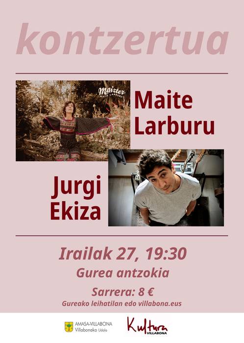 Kontzertua: Maite Larburu & Jurgi Ekiza