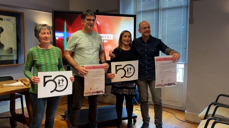 Oinkari Dantza Taldearen 50. urteurreneko egitaraua eta abestia aurkeztu dituzte