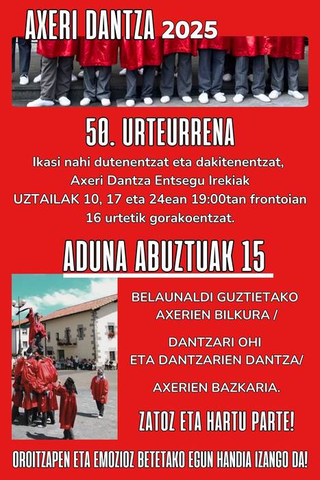 Axeri Dantza Entsegu Irekiak