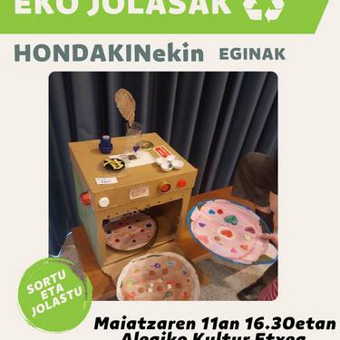 Maiatzaren 11ko ‘Eko jolasak’ tailerrerako maiatzaren 4tik 7ra eman beharko da izena