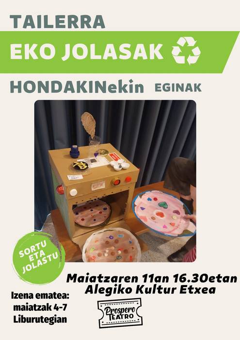 Maiatzaren 11ko ‘Eko jolasak’ tailerrerako maiatzaren 4tik 7ra eman beharko da izena