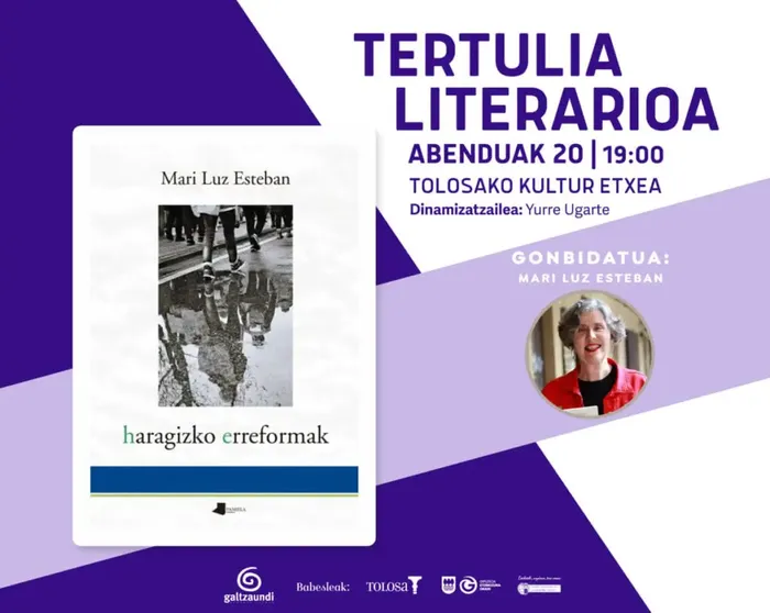 Mari Luz Esteban etorriko da Tertulia Literarioara abenduan